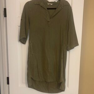 Chic Olive Long Sleeve Dress